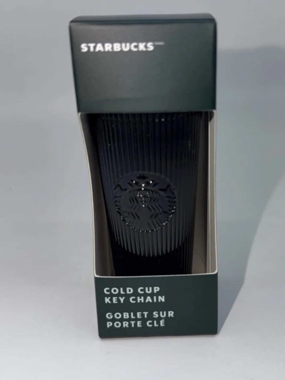 Starbucks Winter 2024 Black Pleated Cold Cup Keychain